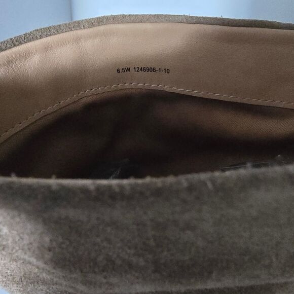 Array Womens Norwalk Taupe Suede Slouchy Mid-Calf Boots Size 6.5W - Picture 8 of 8